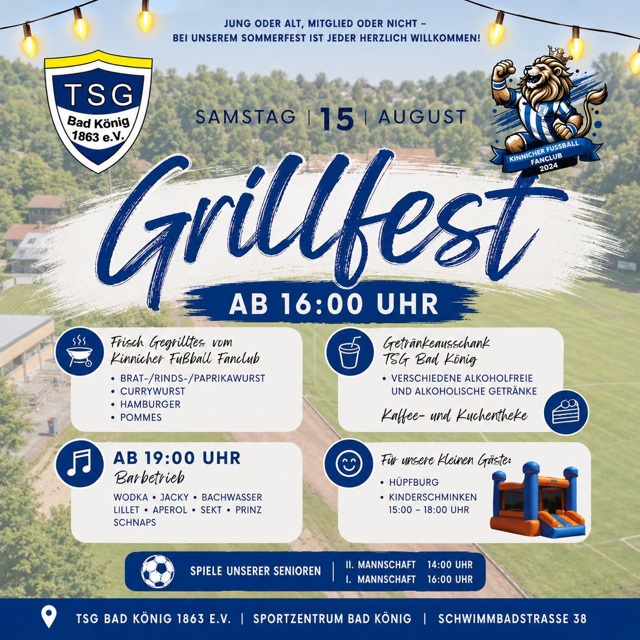 Plakat zum TSG-Sommerfest am 15. August